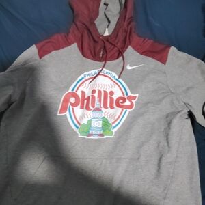Nike Philadelphia Phillies Gray and Maroon Hoodie